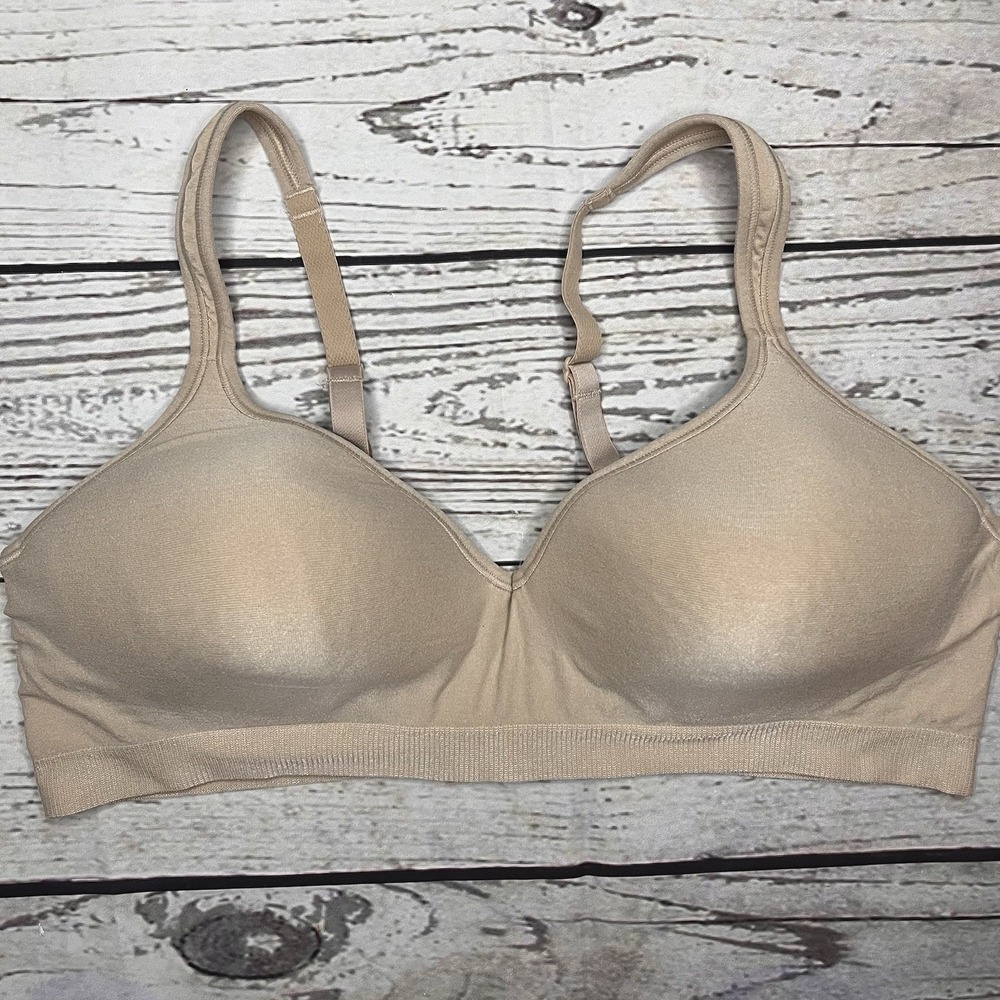 Bali Womens 40B One Smooth U Back Smoothing Wirefree T-shirt Everyday Bra Beige